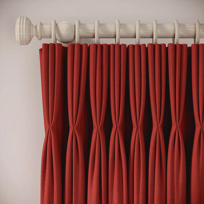 His Nibs Curtains - Linen Blend - Cardinal
