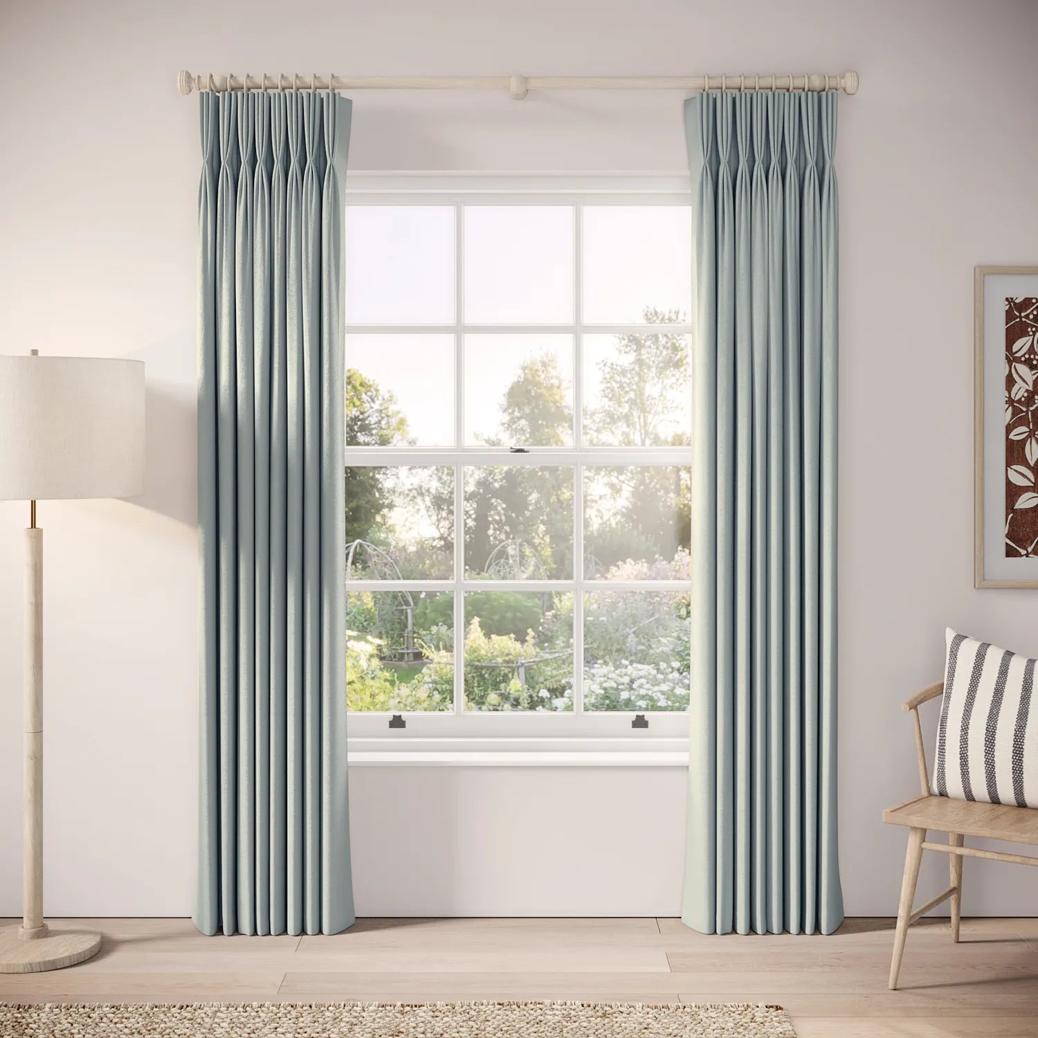 His Nibs Curtains - Linen Blend - Cirrus