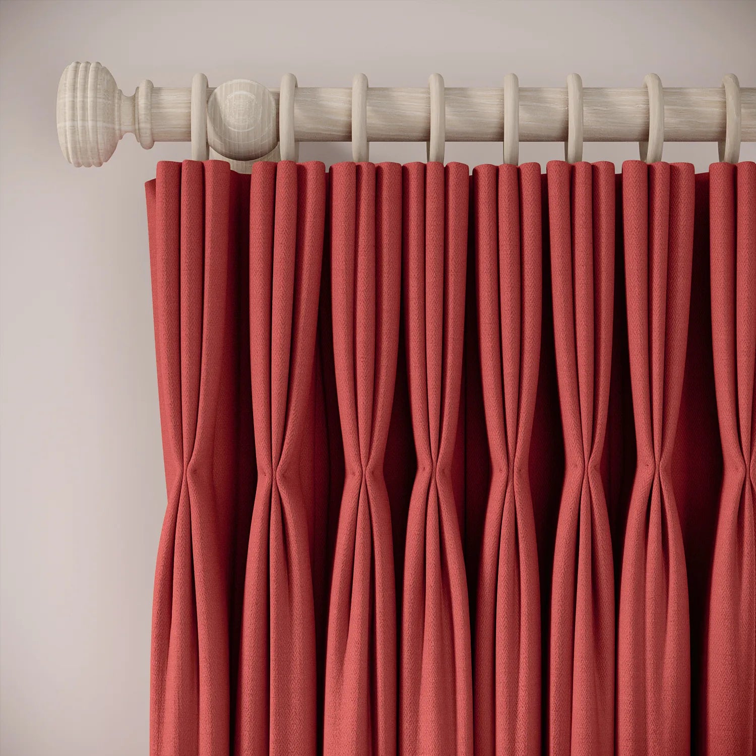 His Nibs Curtains - Linen Blend - Crimsonite
