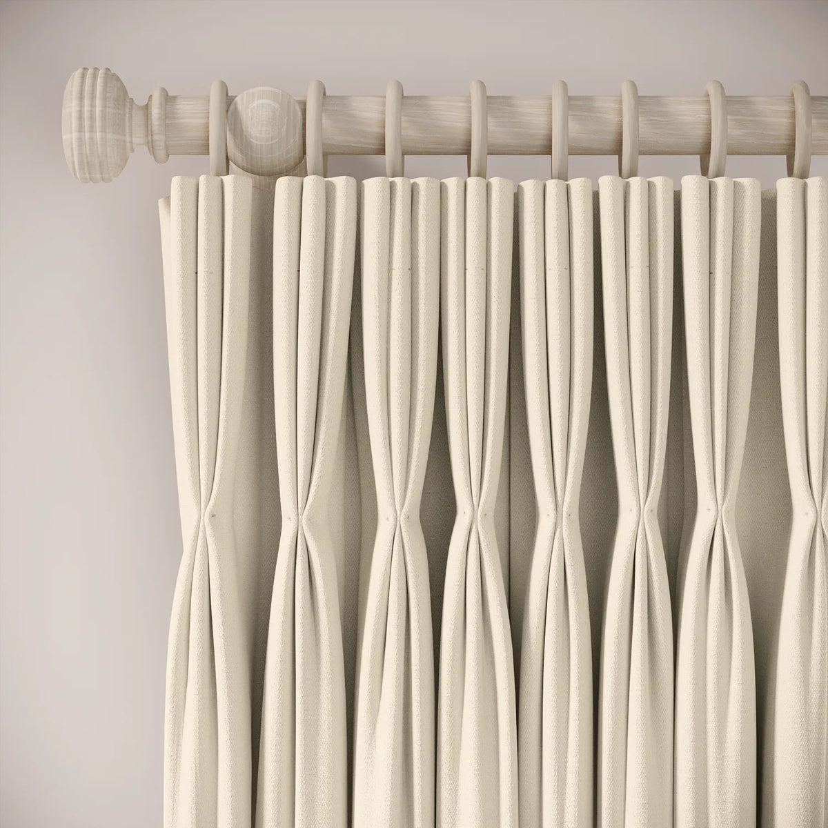His Nibs Curtains - Linen Blend - Half Shell