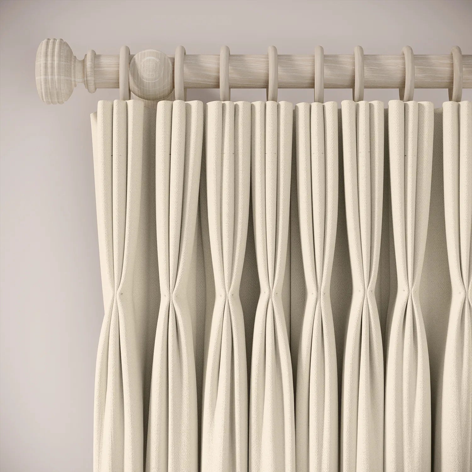 His Nibs Curtains - Linen Blend - Half Shell