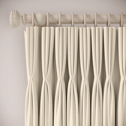 His Nibs Curtains - Linen Blend - Half Shell