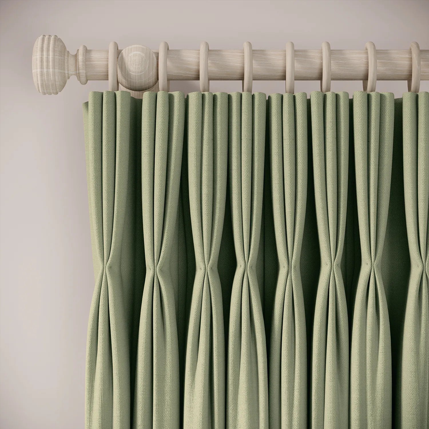 His Nibs Curtains - Linen Blend - Mint Julep