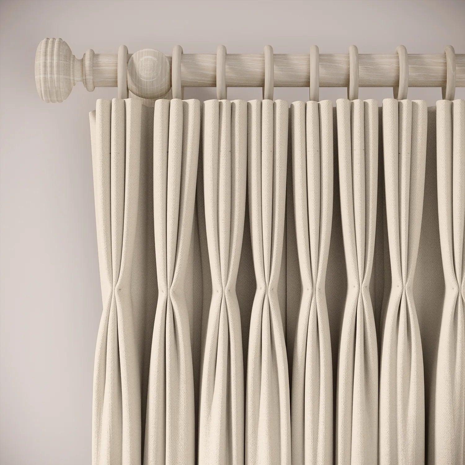 His Nibs Curtains - Linen Blend - Ostrich Egg