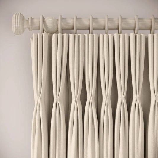 His Nibs Curtains - Linen Blend - Ostrich Egg