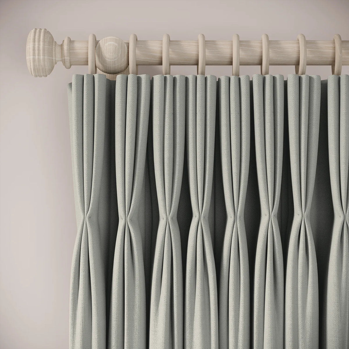 His Nibs Curtains - Linen Blend - Villa Blue