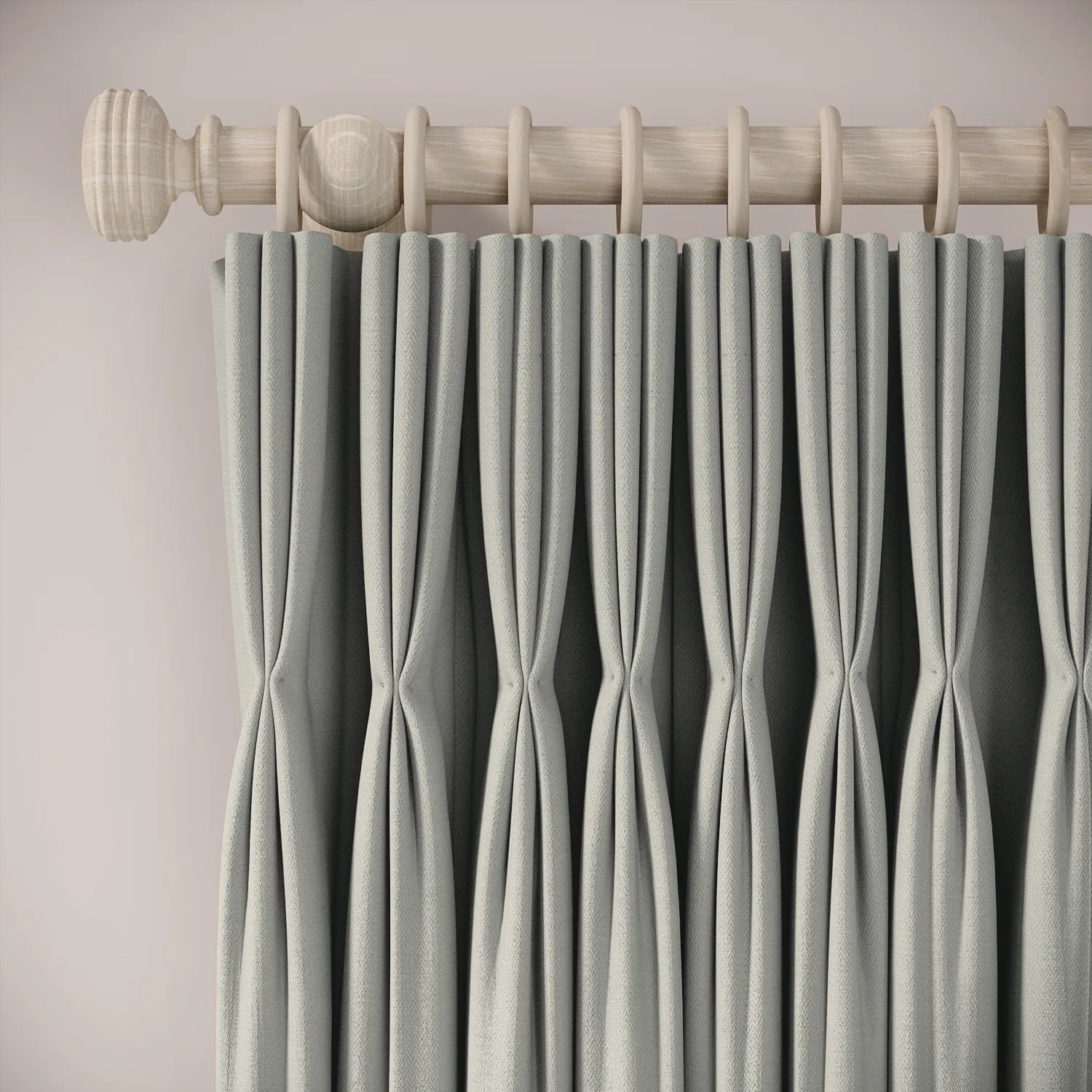 His Nibs Curtains - Linen Blend - Villa Blue