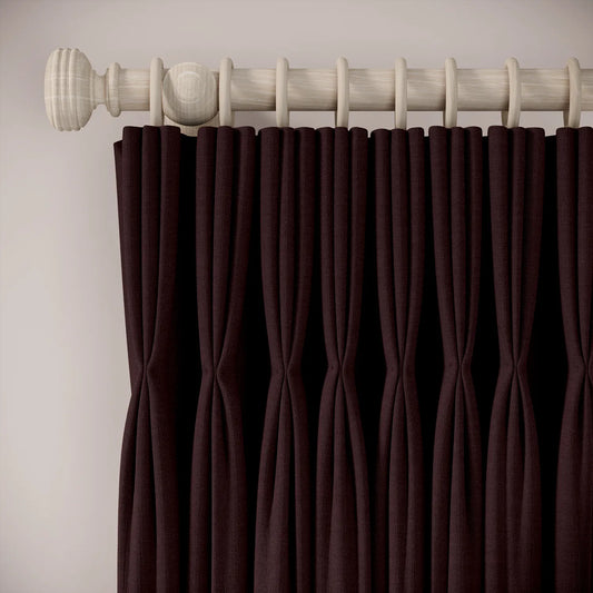 His Nibs Curtains - Pure Linen - Plumble