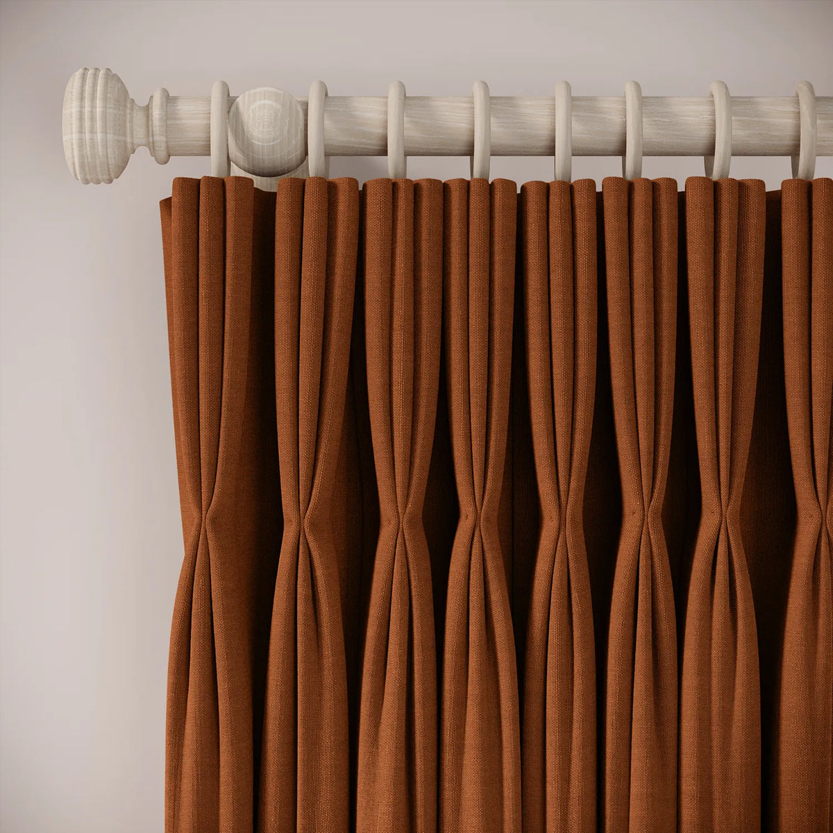 His Nibs Curtains - Pure Linen - Rusty Bucket