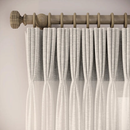 His Nibs Curtains - Slubby Sheer - Lighthouse