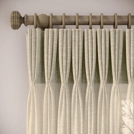 His Nibs Curtains - Slubby Sheer - Nutty