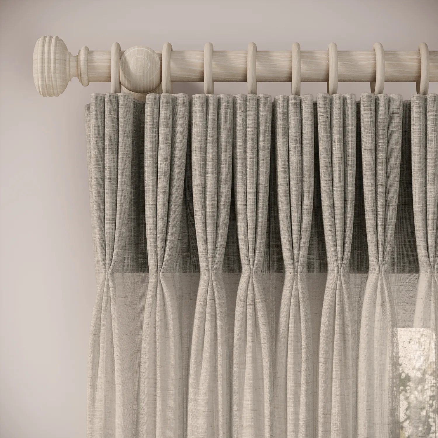 His Nibs Curtains - Slubby Sheer - Oatmilk