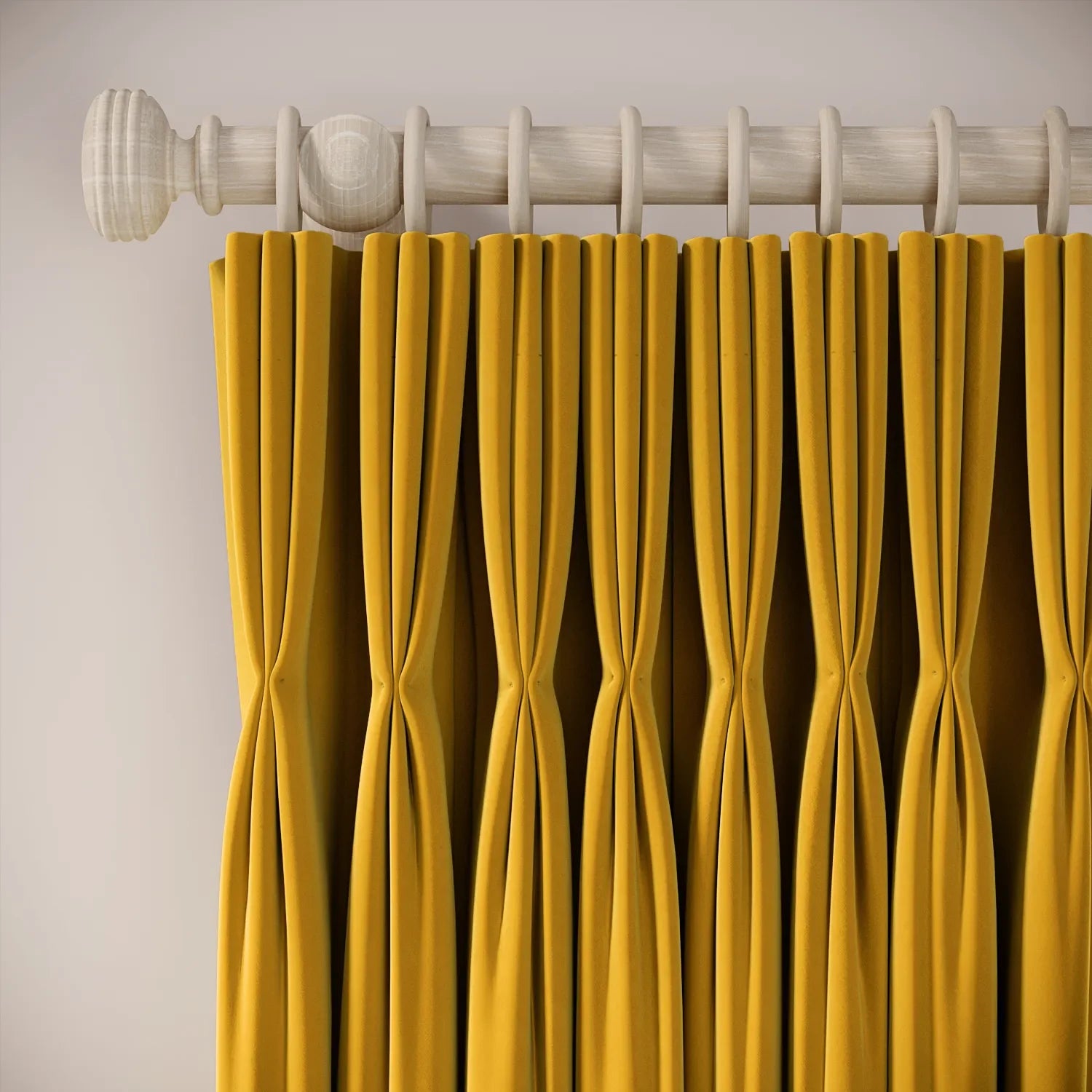 His Nibs Curtains - Soft Velvet - Mustardseed