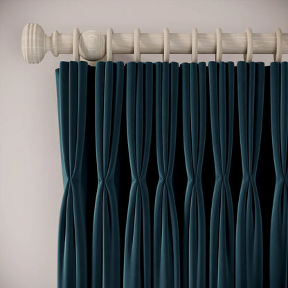His Nibs Curtains - Soft Velvet - Reef