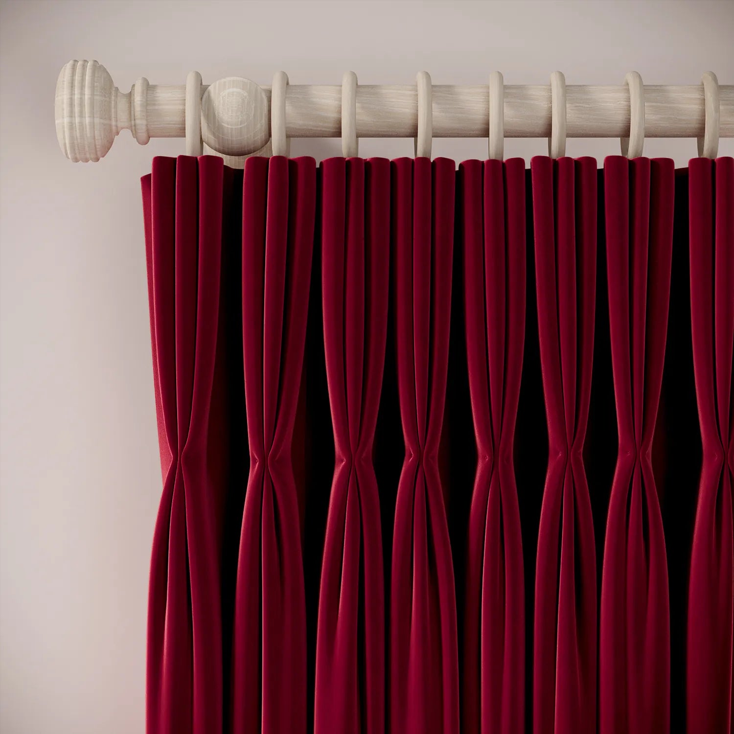 His Nibs Curtains - Soft Velvet - Ruby Tuesday