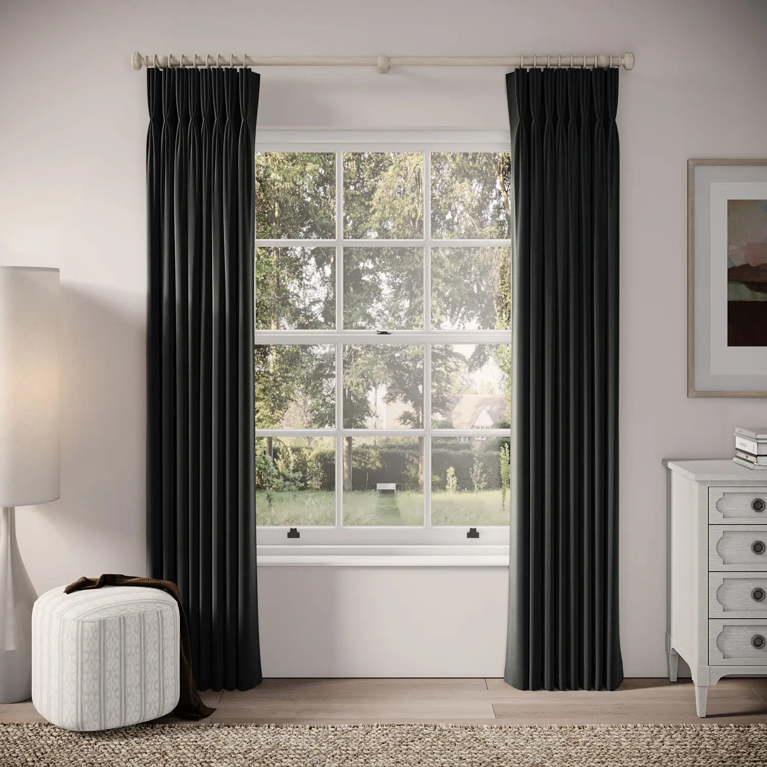 His Nibs Curtains - Soft Velvet - Void