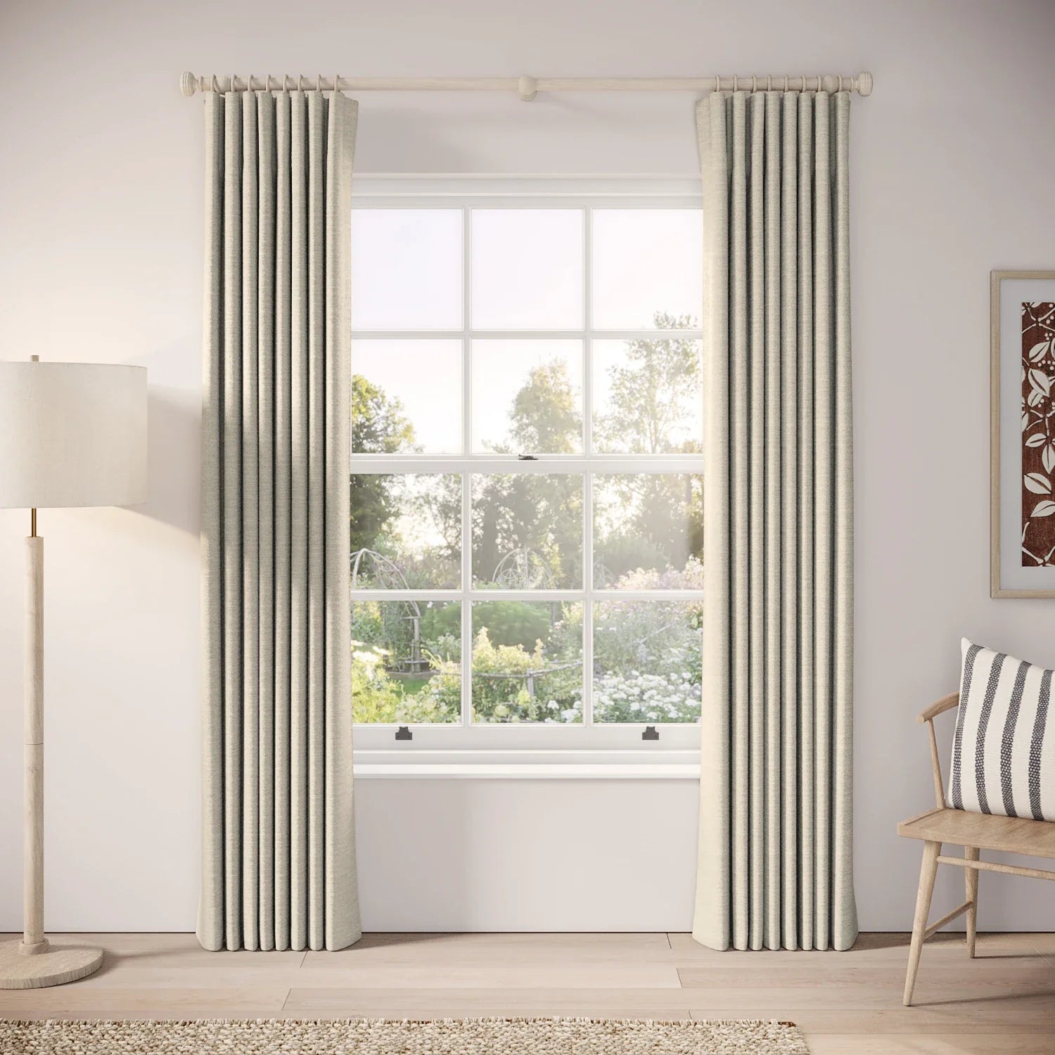 Lazy Sunday Curtains - Eco Boucle - Pebblish