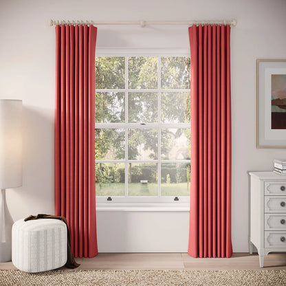 Lazy Sunday Curtains - Linen Blend - Crimsonite