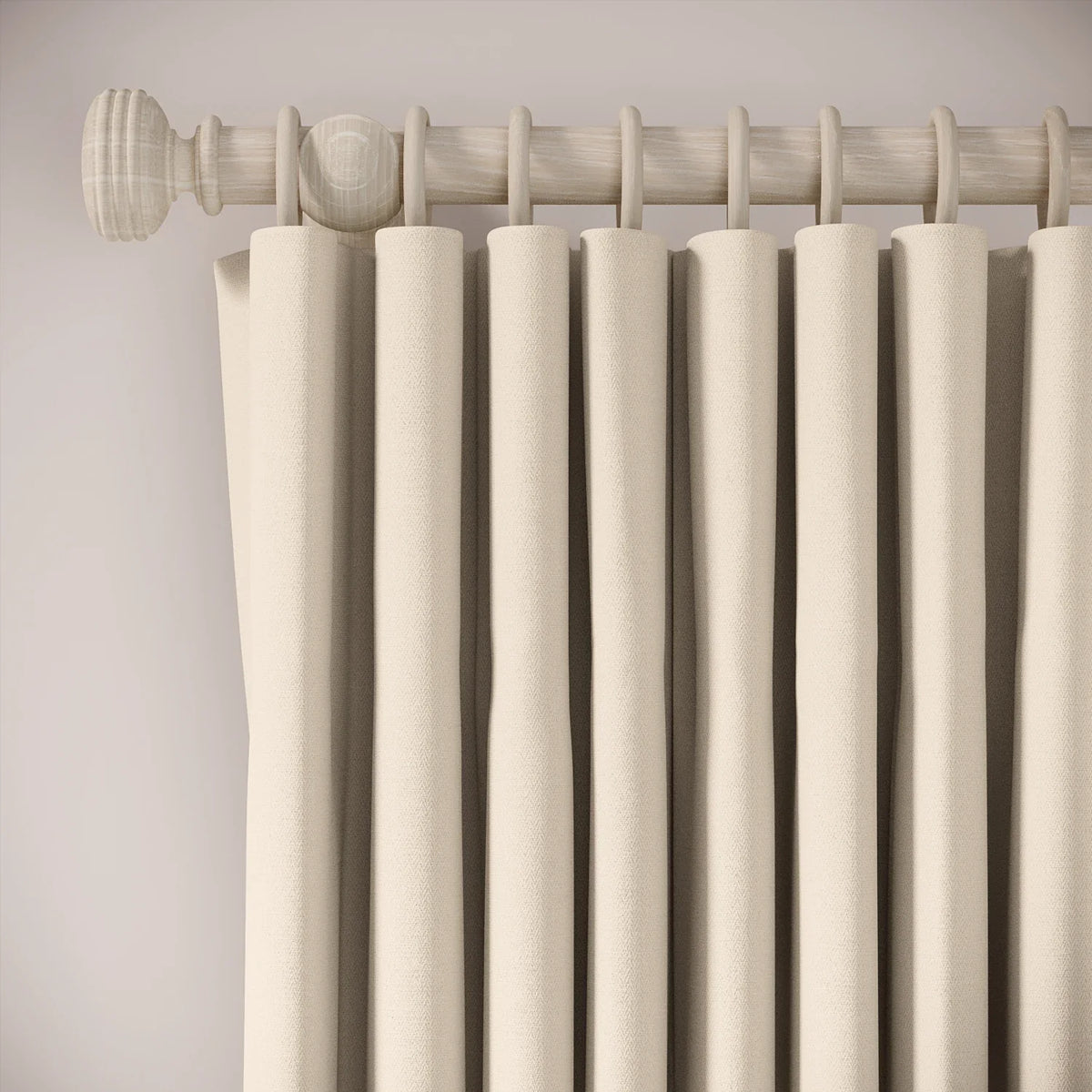 Lazy Sunday Curtains - Linen Blend - Ostrich Egg
