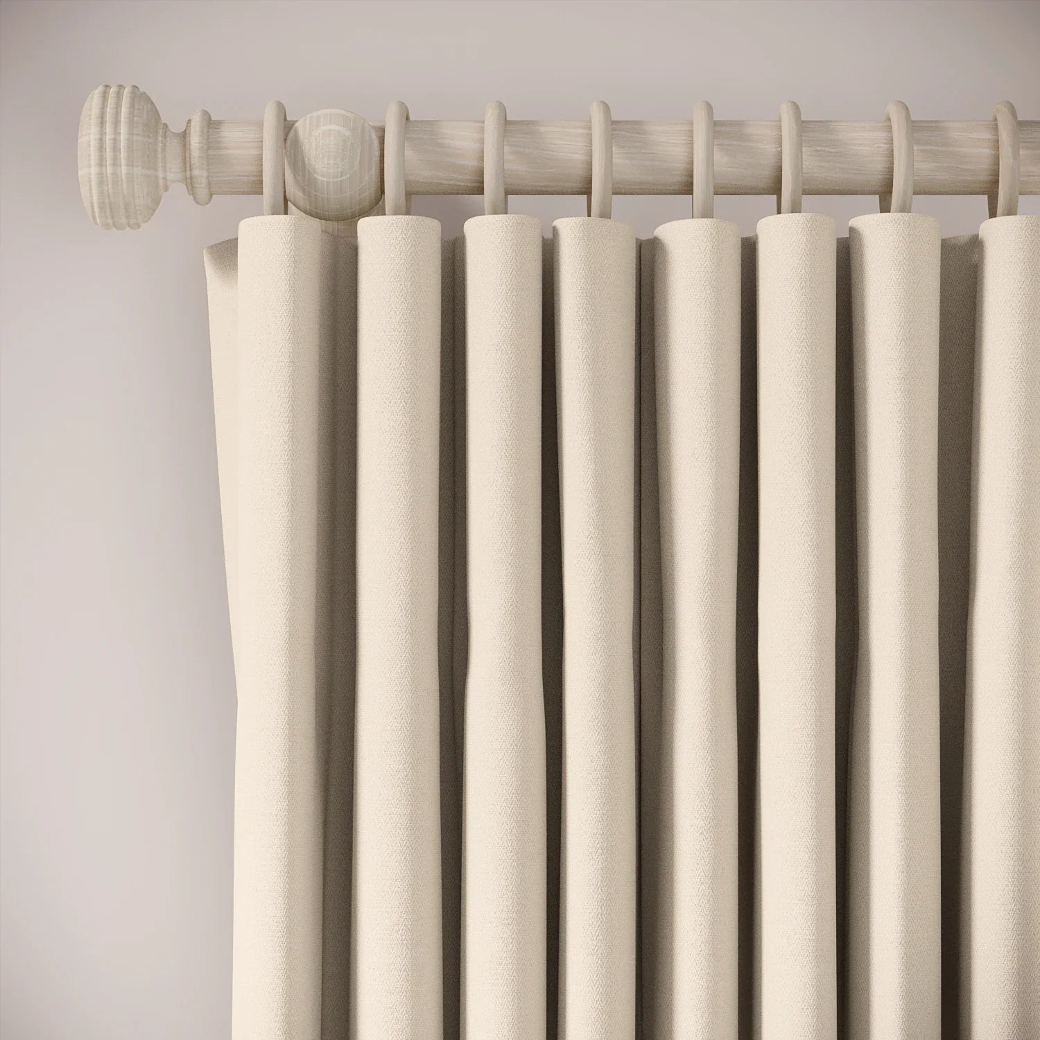 Lazy Sunday Curtains - Linen Blend - Ostrich Egg