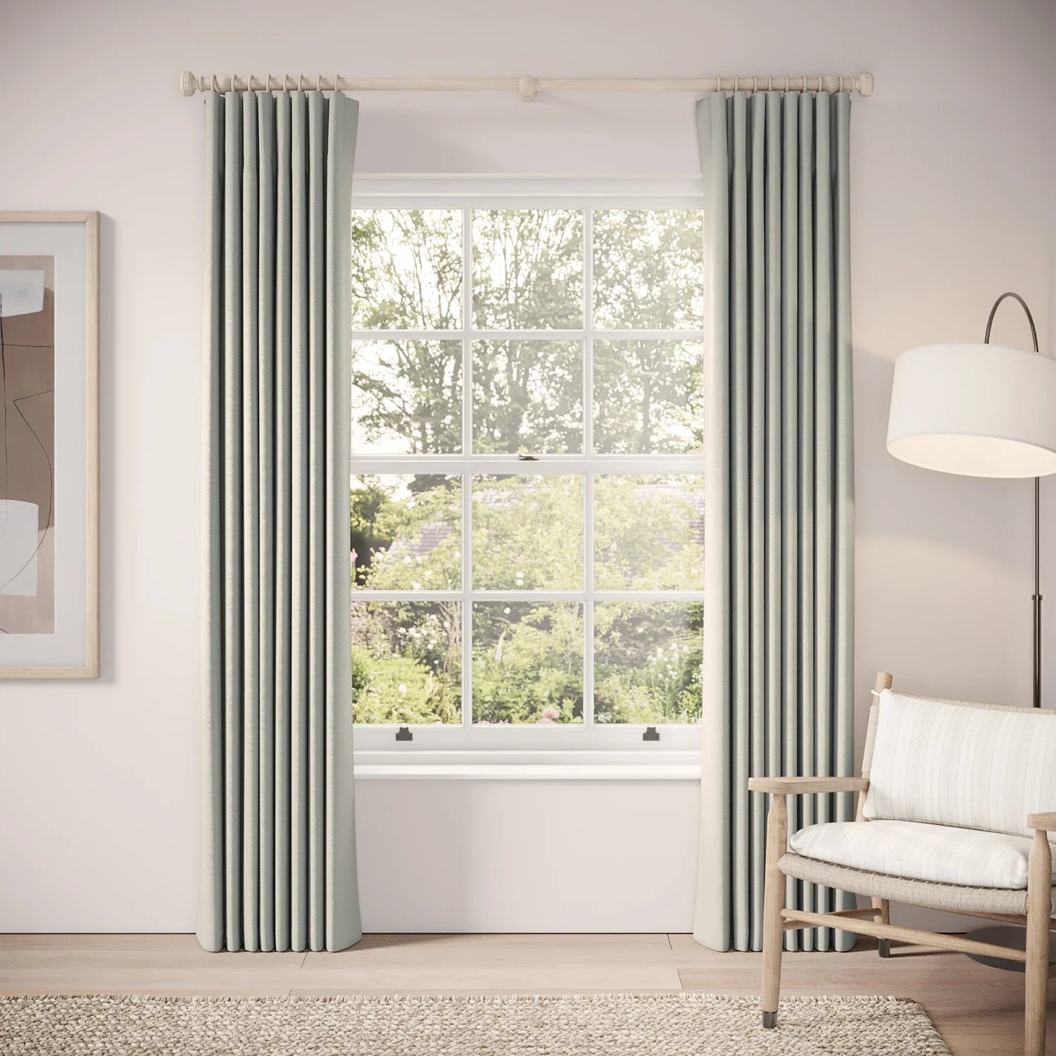 Lazy Sunday Curtains - Linen Blend - Villa Blue