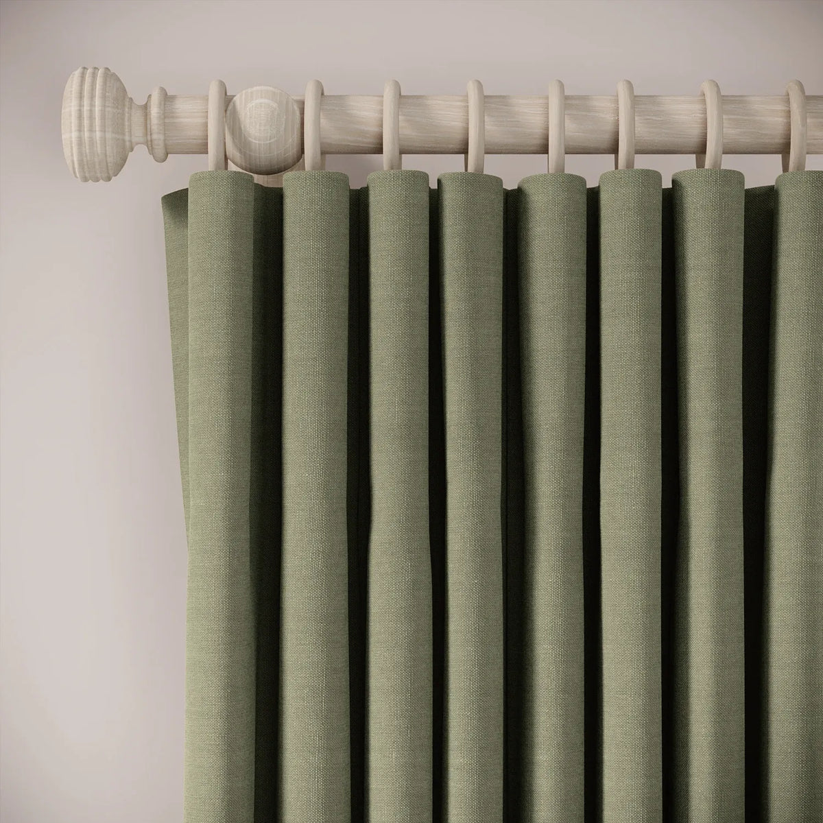 Lazy Sunday Curtains - Pure Linen - Herbal