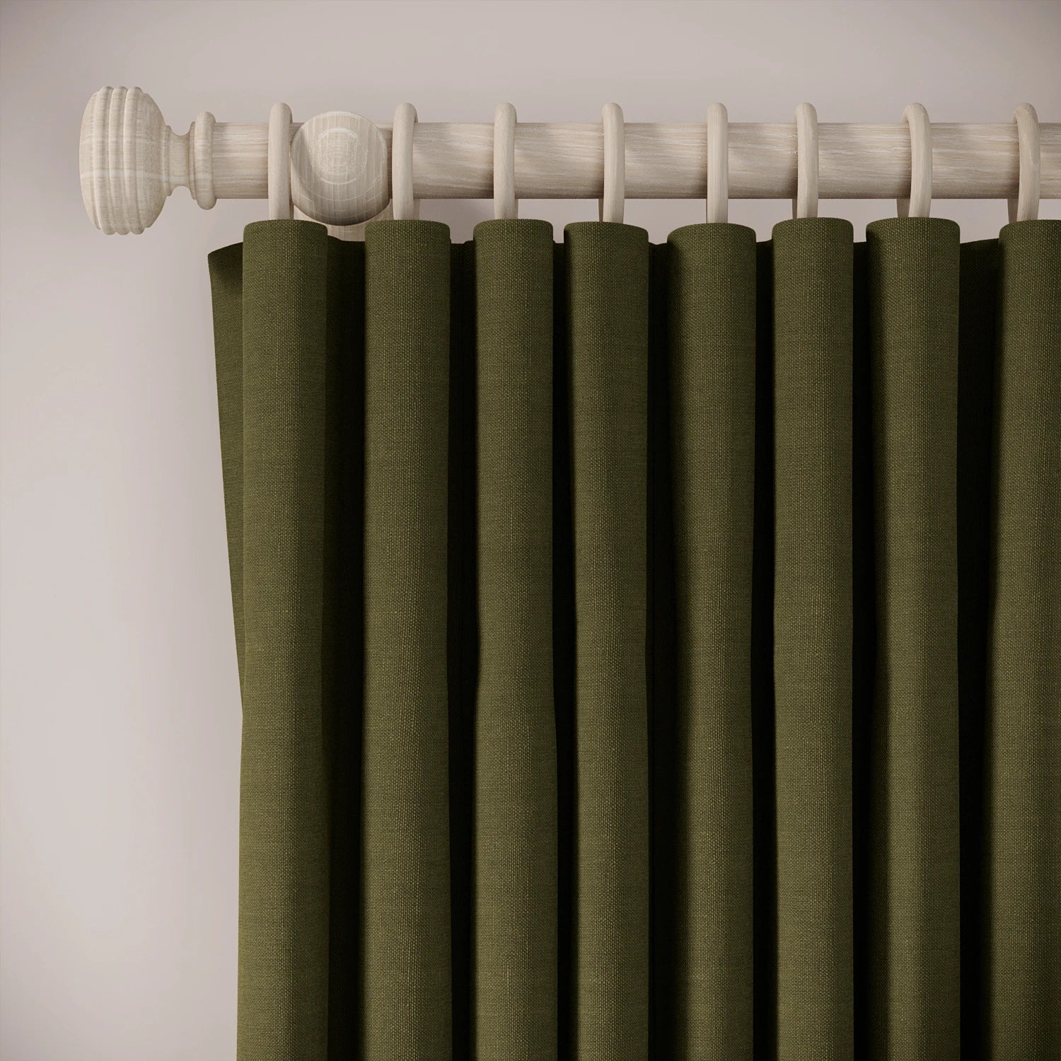 Lazy Sunday Curtains - Pure Linen - Mossify