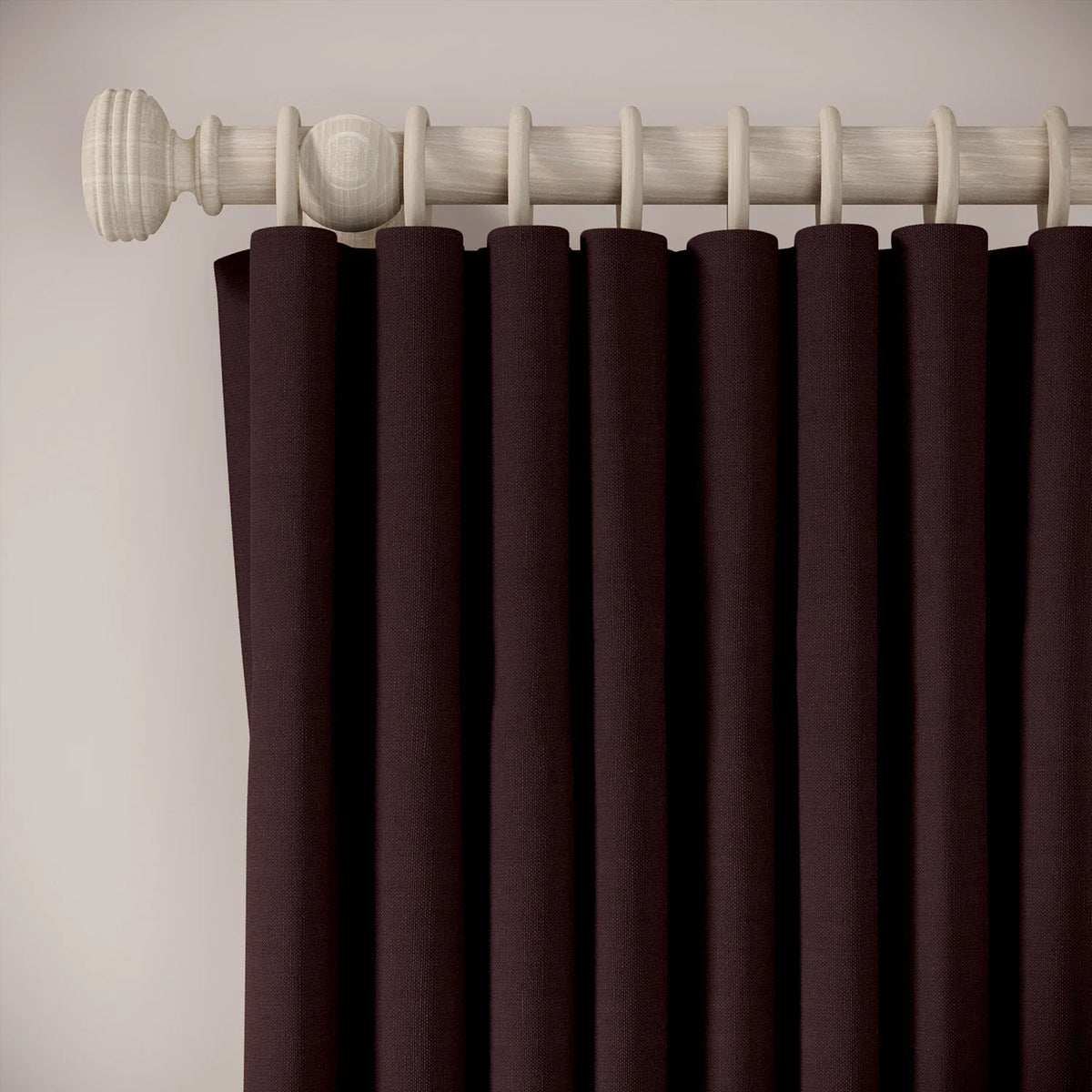 Lazy Sunday Curtains - Pure Linen - Plumble