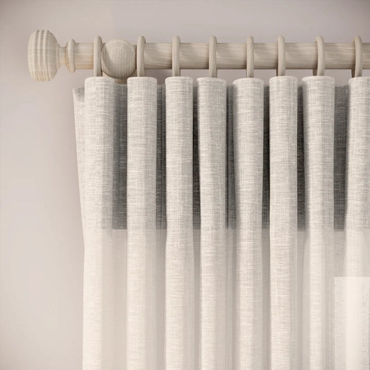 Lazy Sunday Curtains - Slubby Sheer - Lighthouse