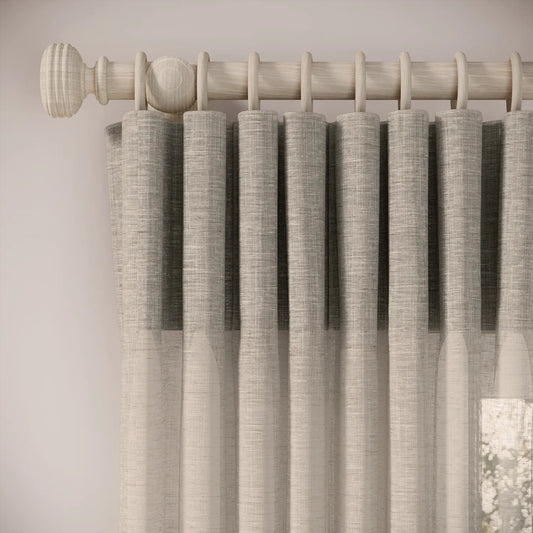 Lazy Sunday Curtains - Slubby Sheer - Oatmilk