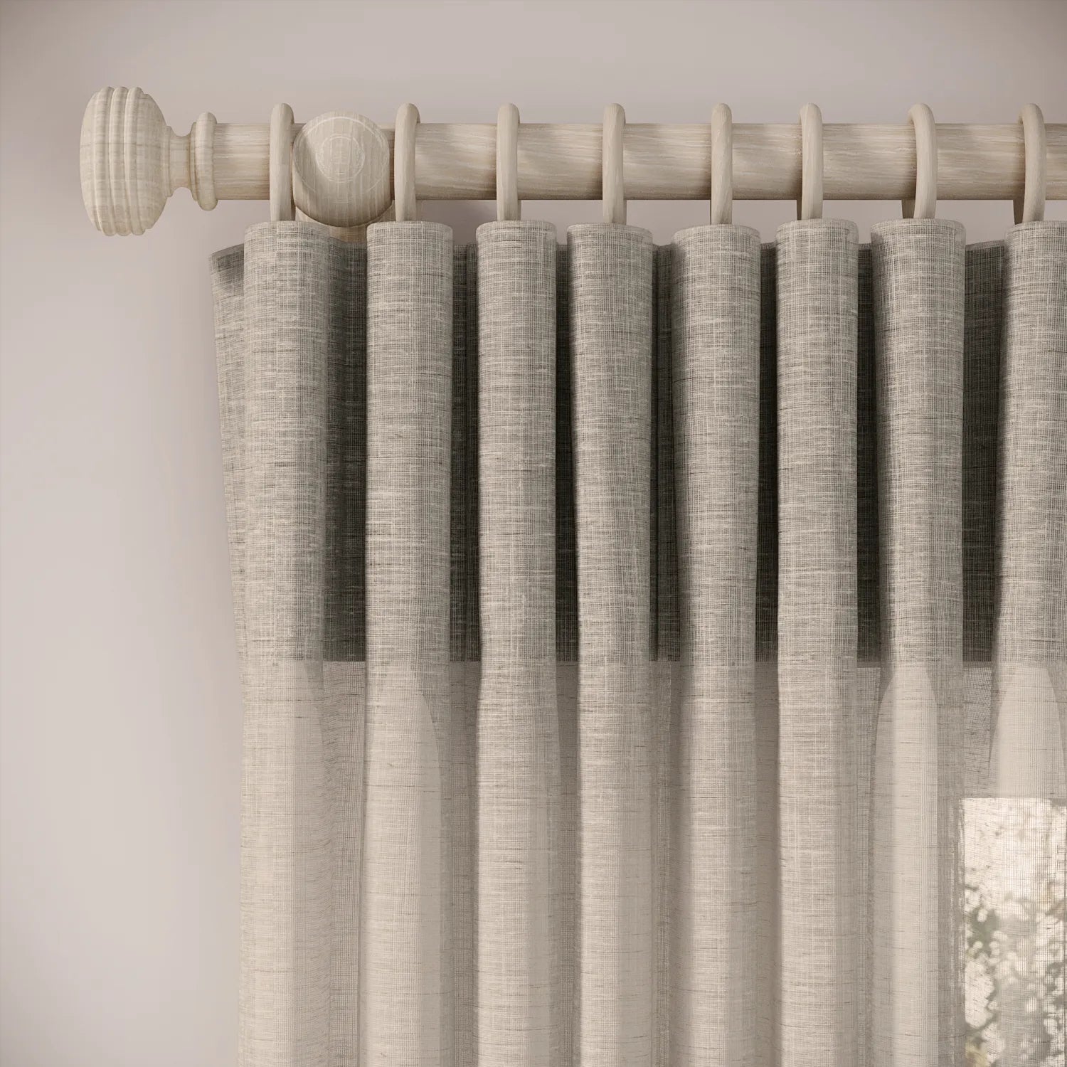 Lazy Sunday Curtains - Slubby Sheer - Oatmilk