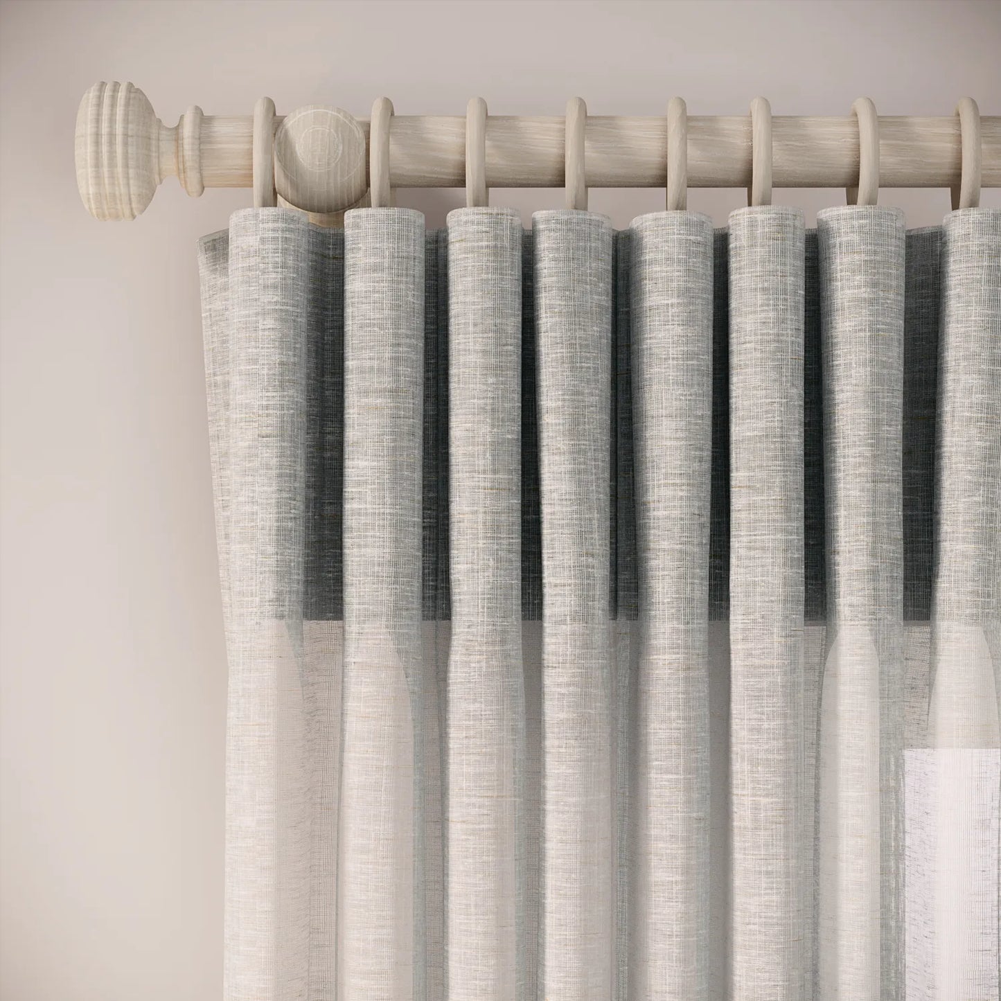 Lazy Sunday Curtains - Slubby Sheer - Reykjavik