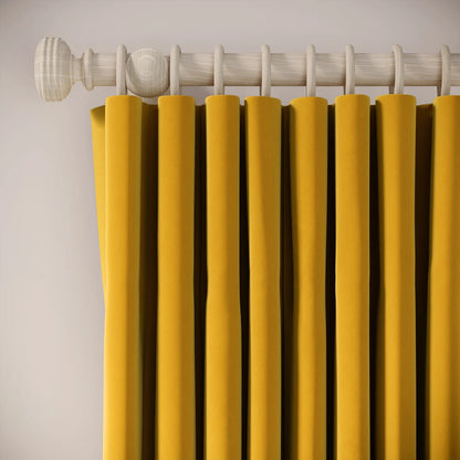 Lazy Sunday Curtains - Soft Velvet - Mustardseed