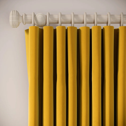 Lazy Sunday Curtains - Soft Velvet - Mustardseed