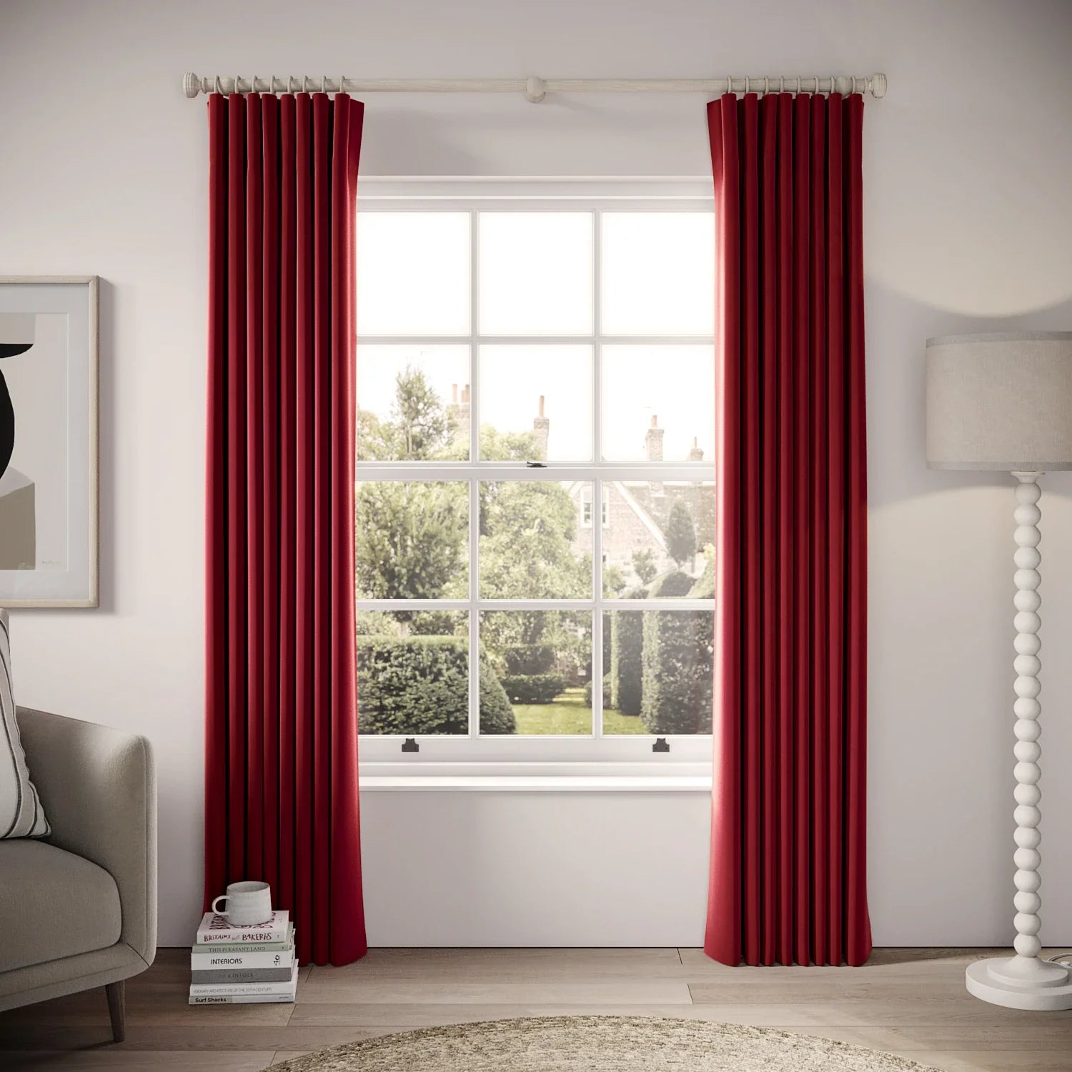 Lazy Sunday Curtains - Soft Velvet - Ruby Tuesday