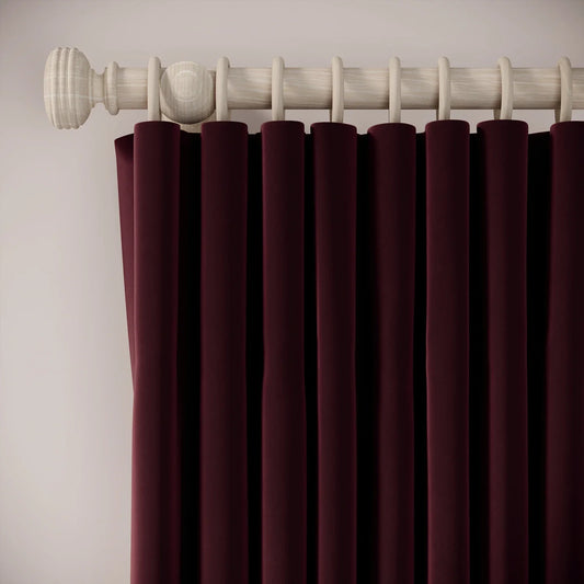 Lazy Sunday Curtains - Soft Velvet - Tempranillo