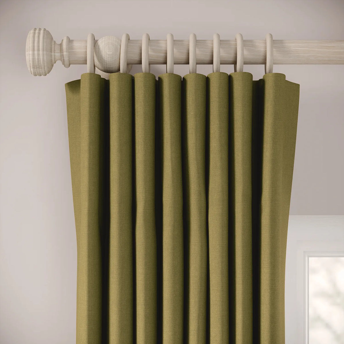 Matchbox Curtains - Brushed Cotton - Cricket