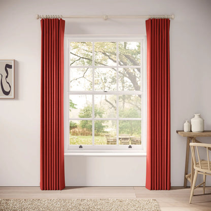 Matchbox Curtains - Linen Blend - Cardinal