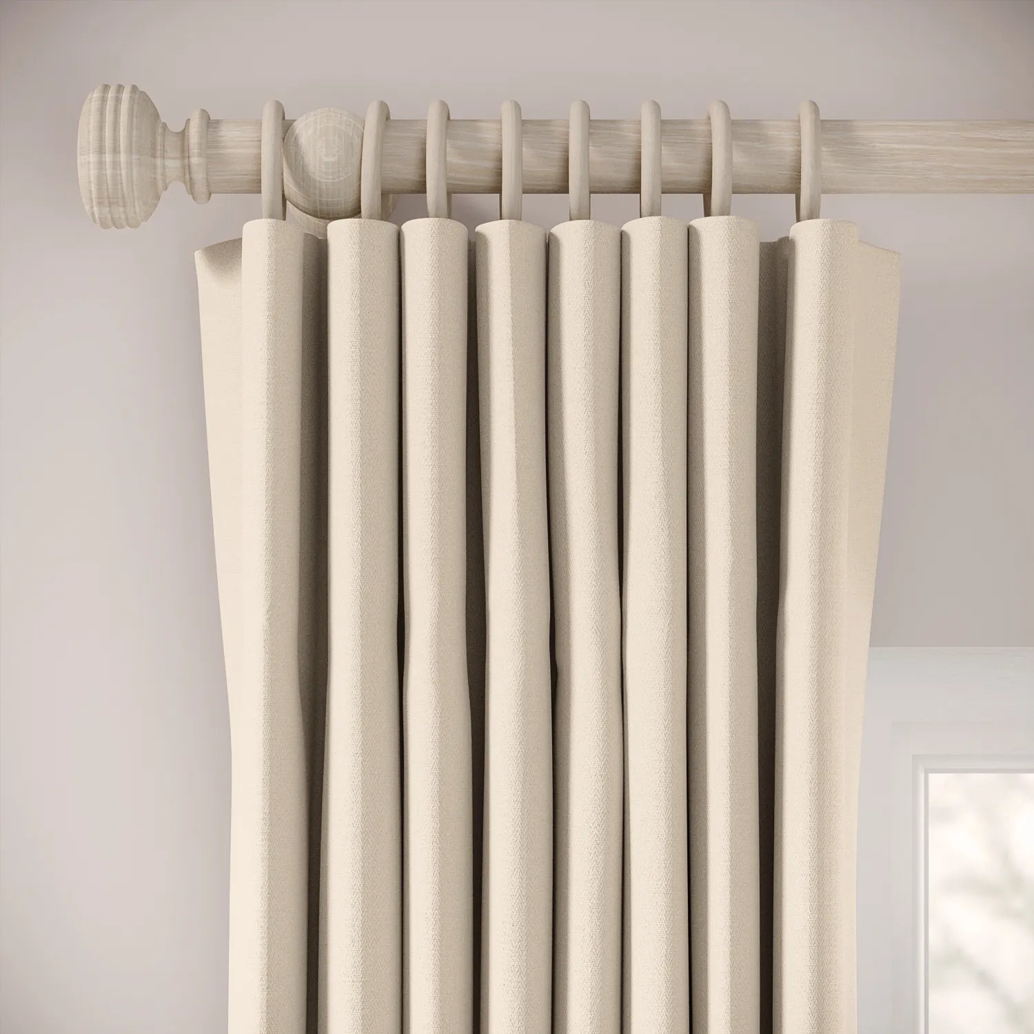 Matchbox Curtains - Linen Blend - Ostrich Egg