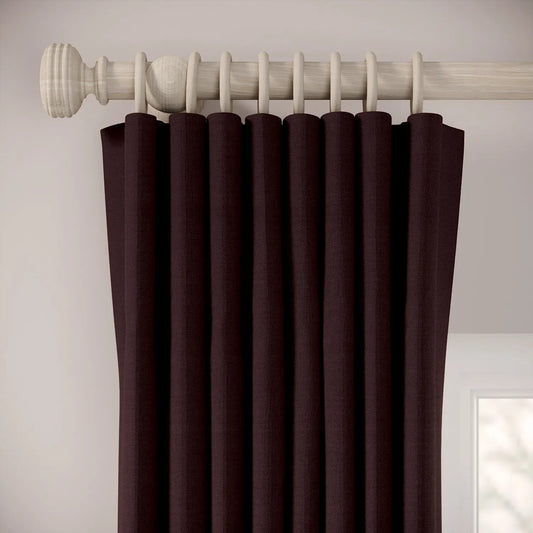 Matchbox Curtains - Pure Linen - Plumble