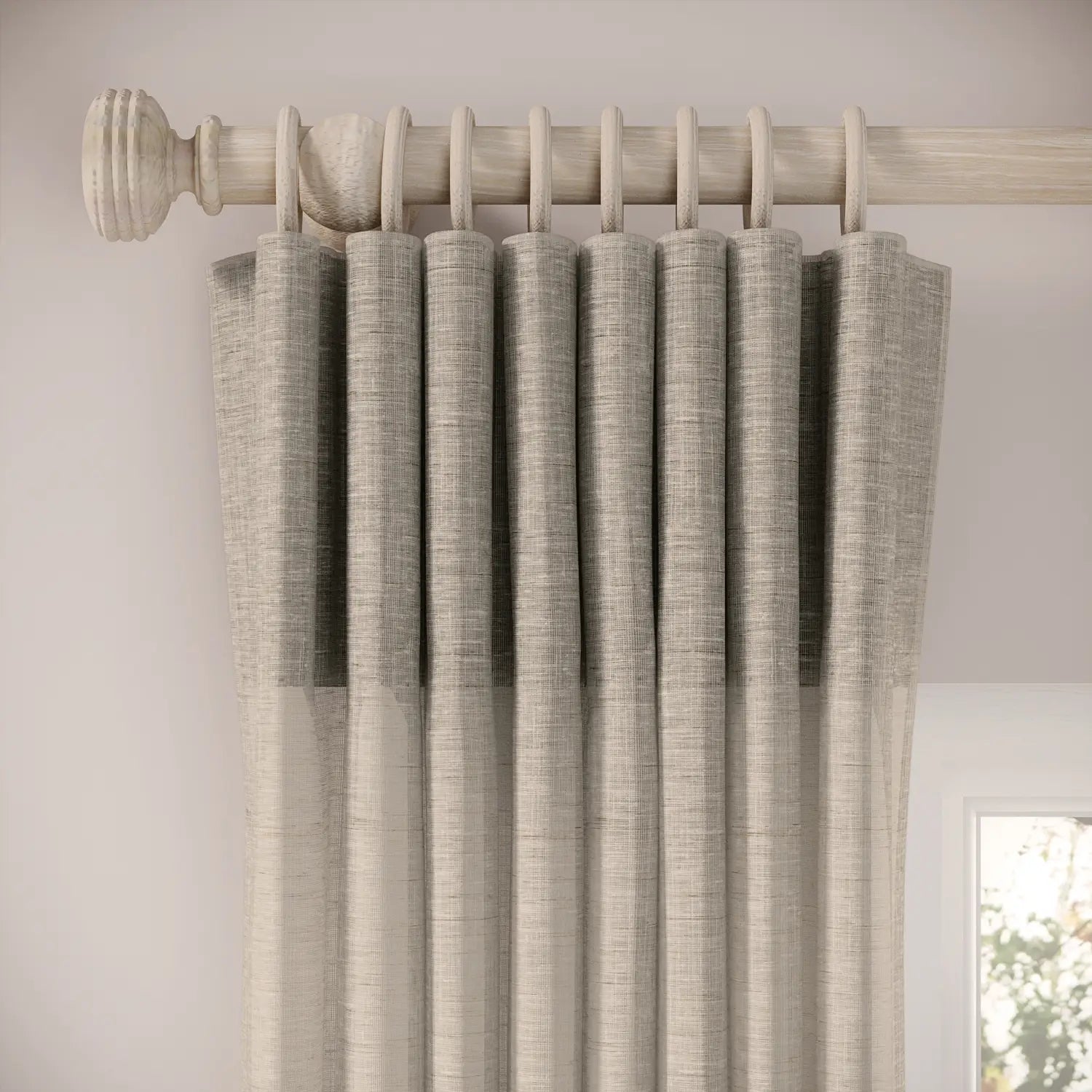 Matchbox Curtains - Slubby Sheer - Oatmilk