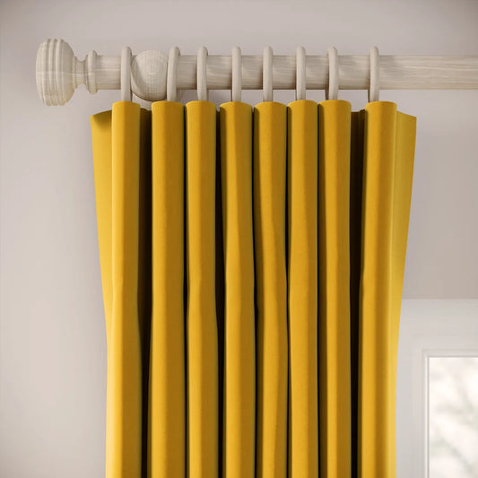 Matchbox Curtains - Soft Velvet - Mustardseed