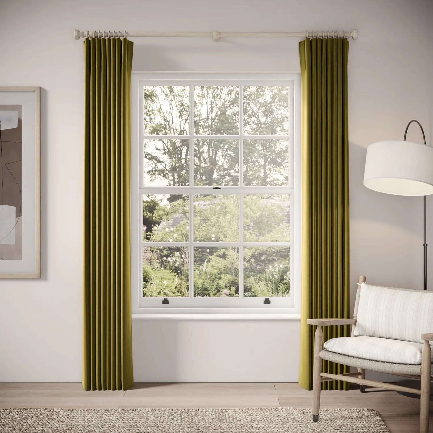 Matchbox Curtains - Soft Velvet - Thicket