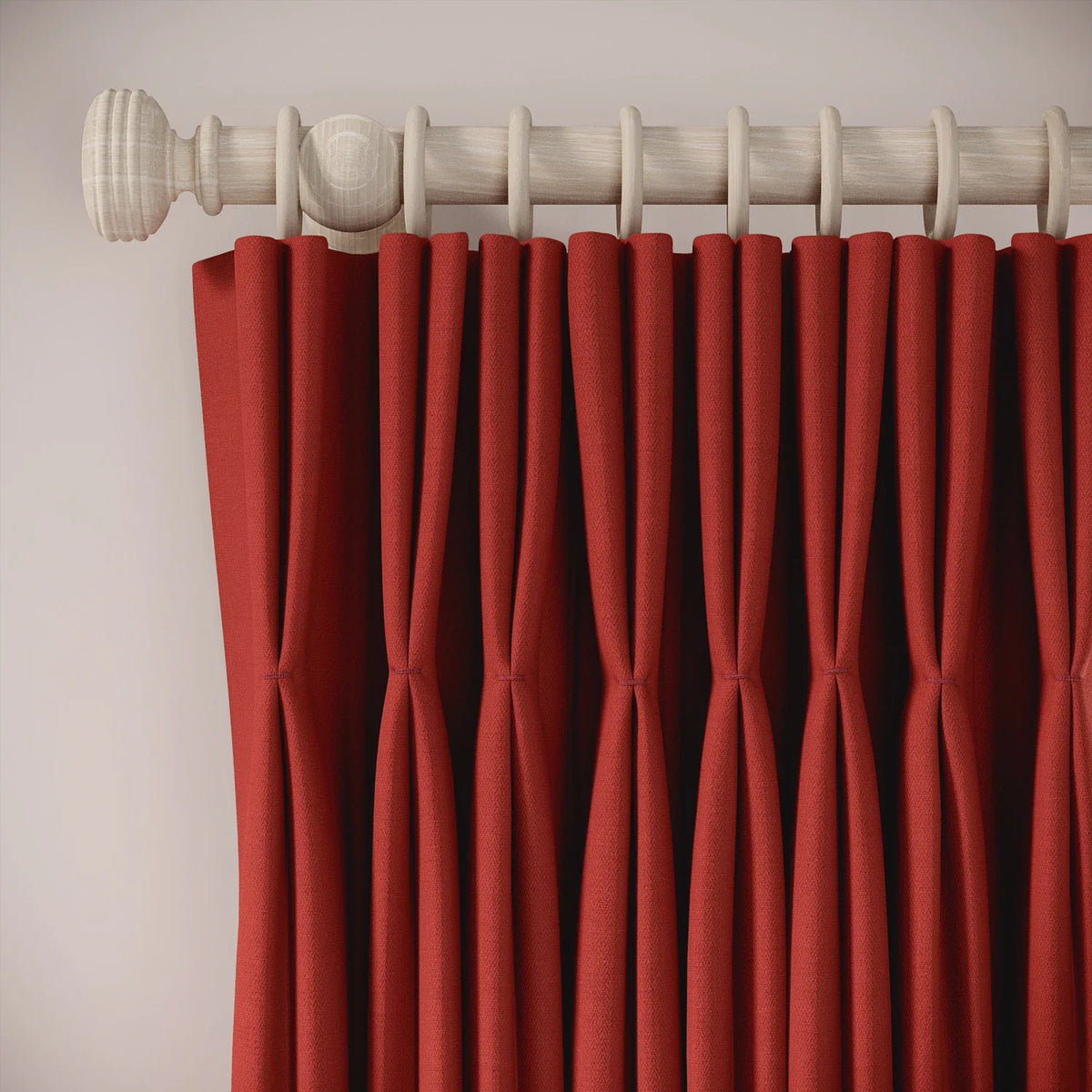 Merlin's Beard Curtains - Linen Blend - Cardinal