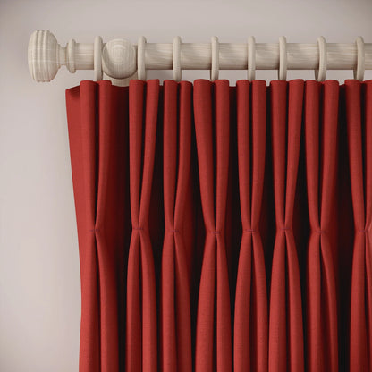 Merlin's Beard Curtains - Linen Blend - Cardinal
