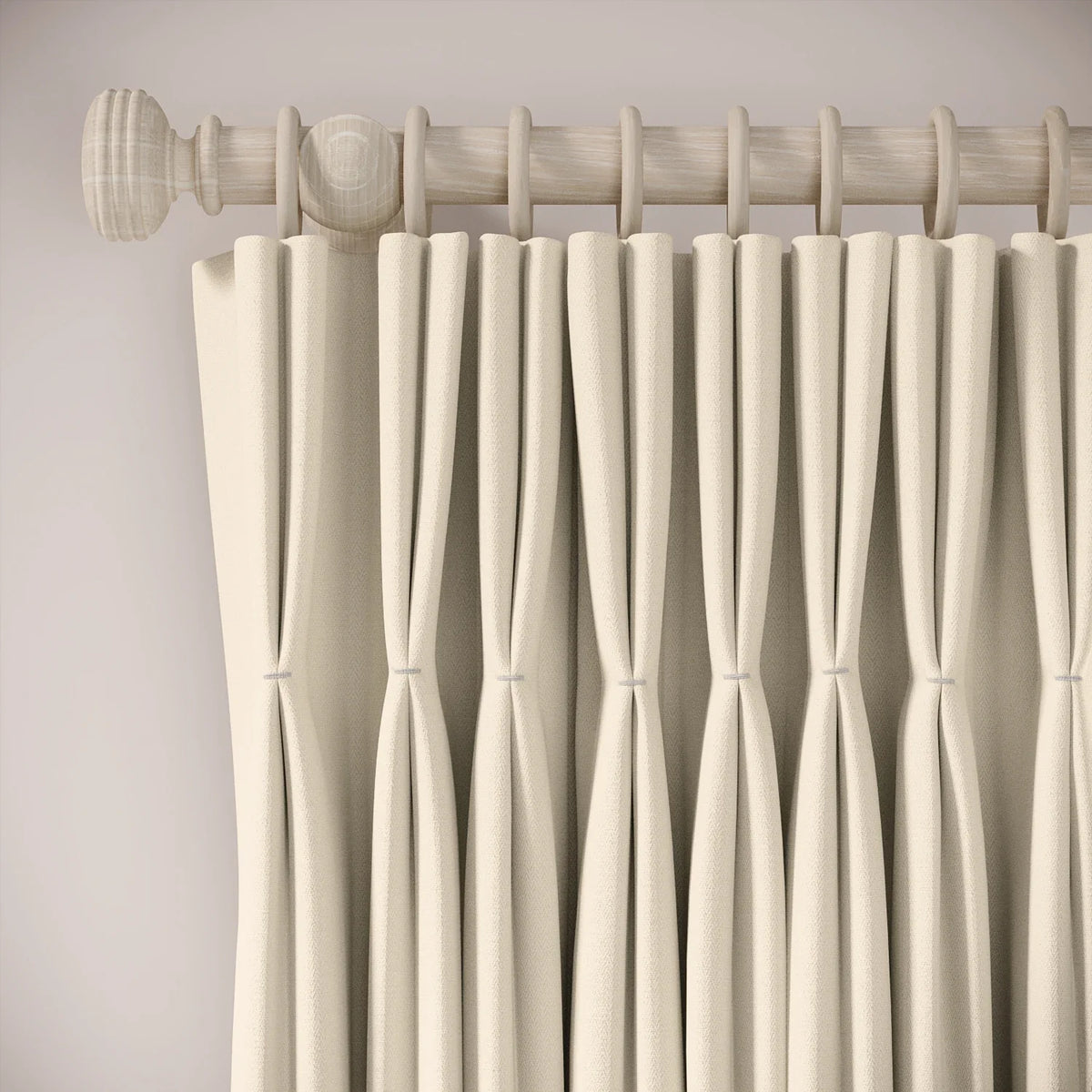 Merlin's Beard Curtains - Linen Blend - Half Shell