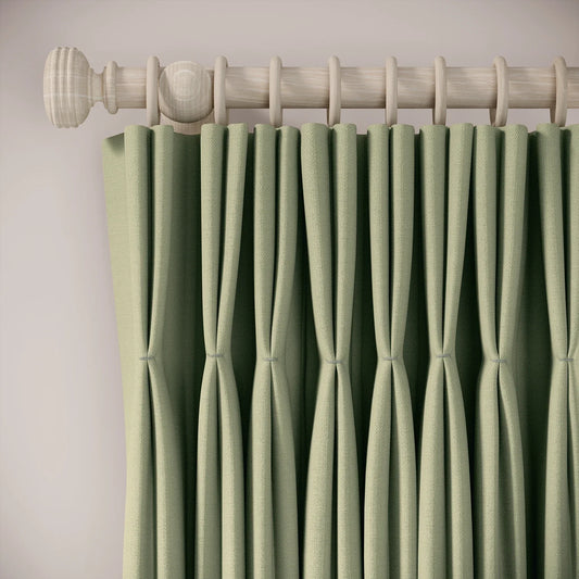Merlin's Beard Curtains - Linen Blend - Mint Julep