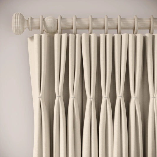 Merlin's Beard Curtains - Linen Blend - Ostrich Egg