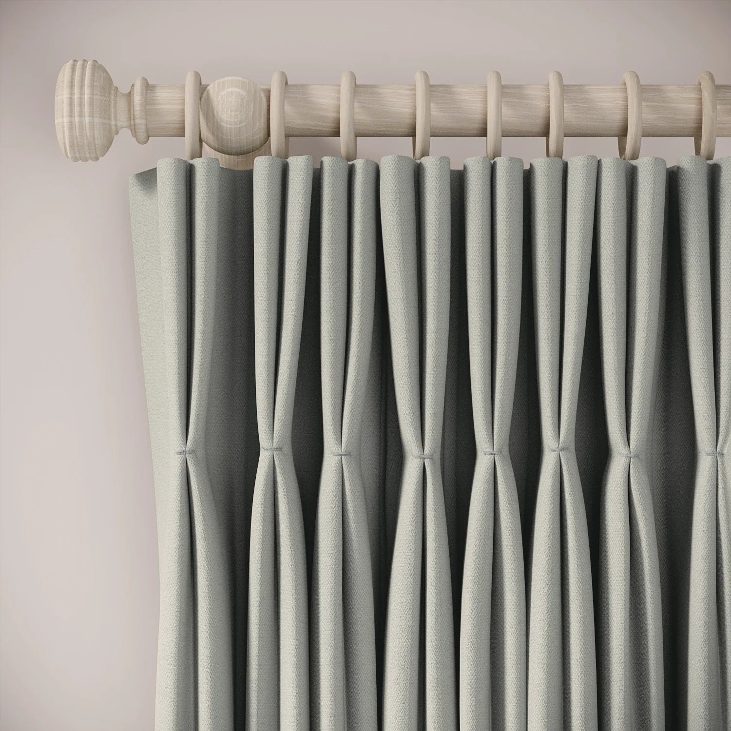 Merlin's Beard Curtains - Linen Blend - Villa Blue