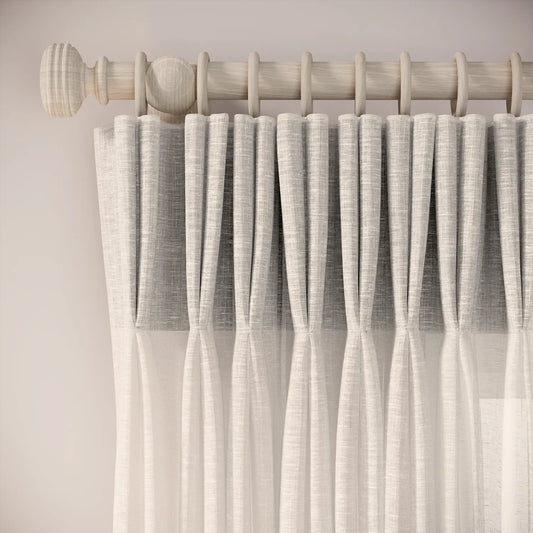 Merlin's Beard Curtains - Slubby Sheer - Lighthouse